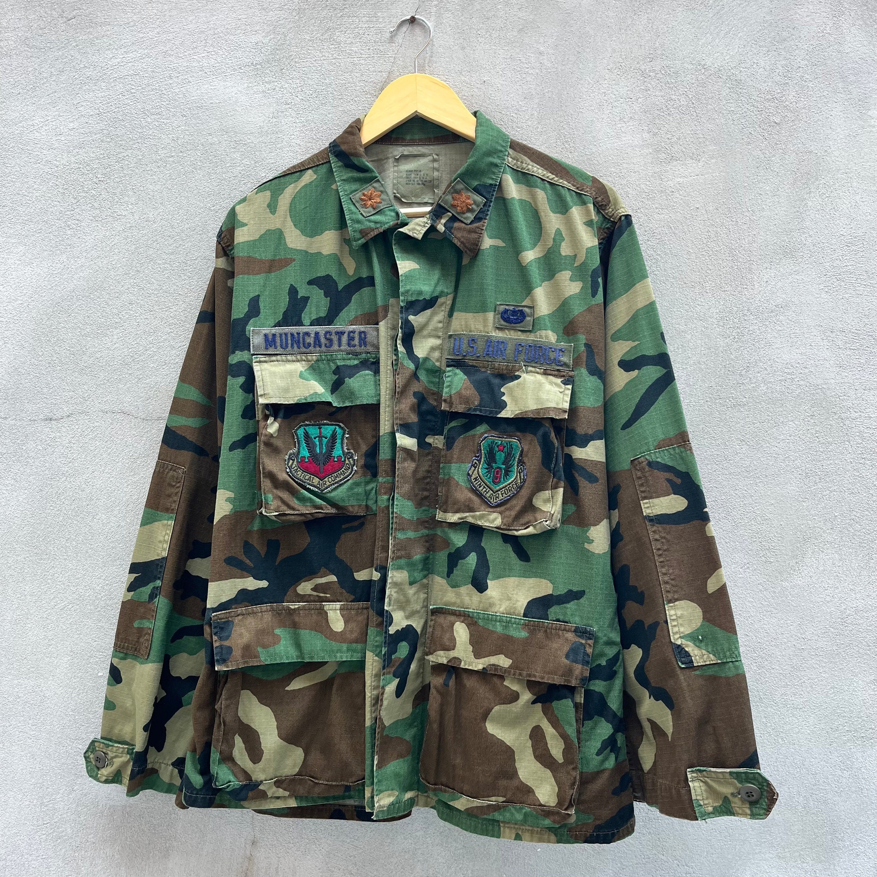 89 Military USAF Woodland Camo Field Jacket Shirt - Etsy 89 Military USAF Woodland Camo Field Jacket Shirt - Etsy