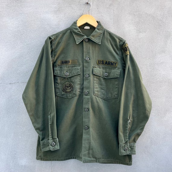 70's US ARMY Military Utility Button Down Shirt