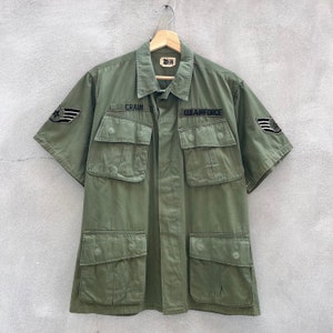 60’S USAF JUNGLE FATIGUE POST JUNK / 60's U.S. ARMY Jungle Fatigue Jacket [XS-S]