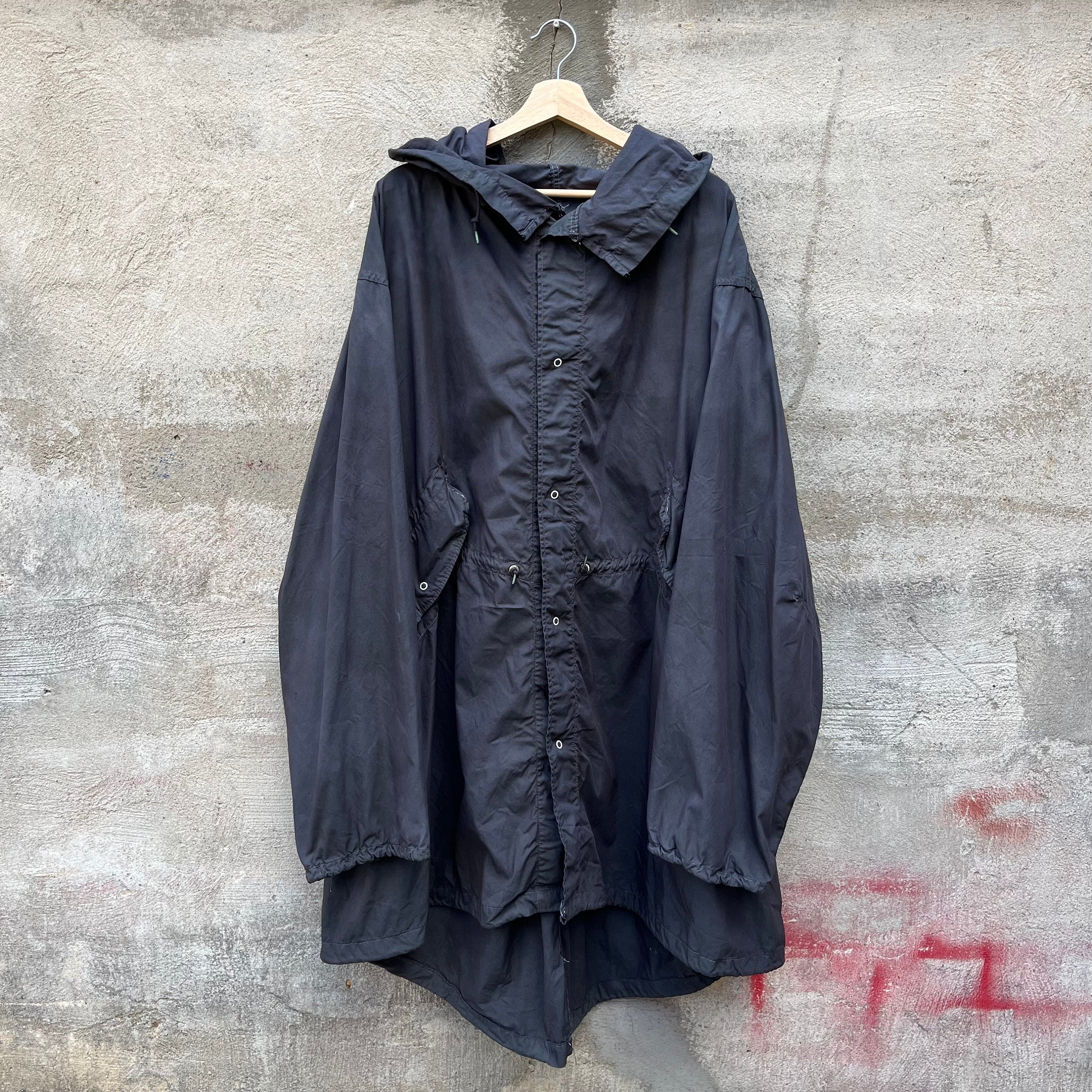 70s m-65 fishtail parka overdye black