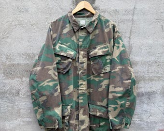 米軍実物 US.ARMY 70's 4th JUNGLE FATIGUE S-L Vintage 1970s Vietnam War US Army Jungle Fatigue Jacket