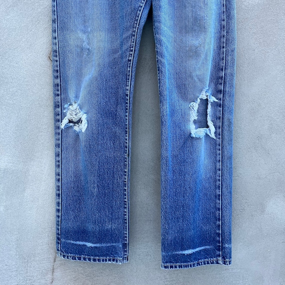 80’s Vintage Lee Riders Ripped Jeans - image 2