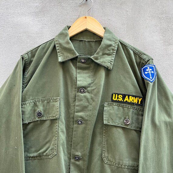 50's Military 13 Star Fatigue Button Down Shirt - Etsy