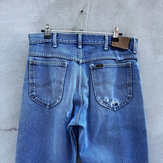 80’s Vintage Lee Riders Ripped Jeans - image 6