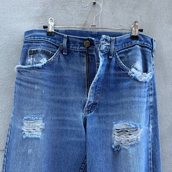 80’s Vintage Lee Riders Ripped Jeans - image 7