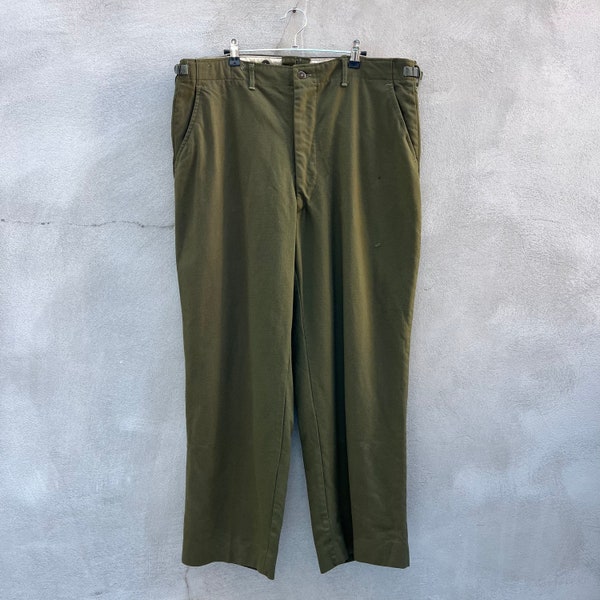 Pantalon style militaire années 50 en laine