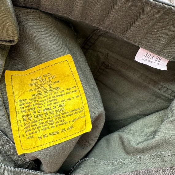 80s Military OG-507 Fatigue Utility Baker Pants - image 3