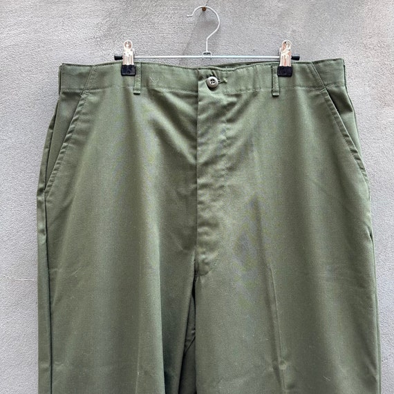 80s US Military Green Utility Chino Pants - image 2