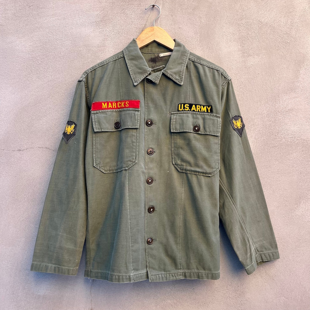 50s US Army Military Button Down Shirt Etsy