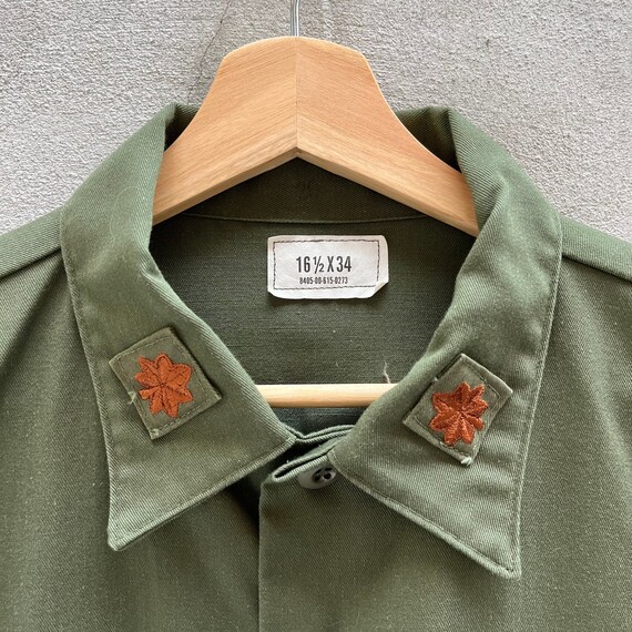 80s USAF Military Utility Fatigue Button Down Shi… - image 4