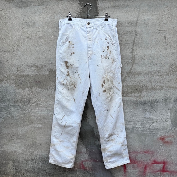 80's Stan Ray Painter White Paint Splatter Pants - Etsy