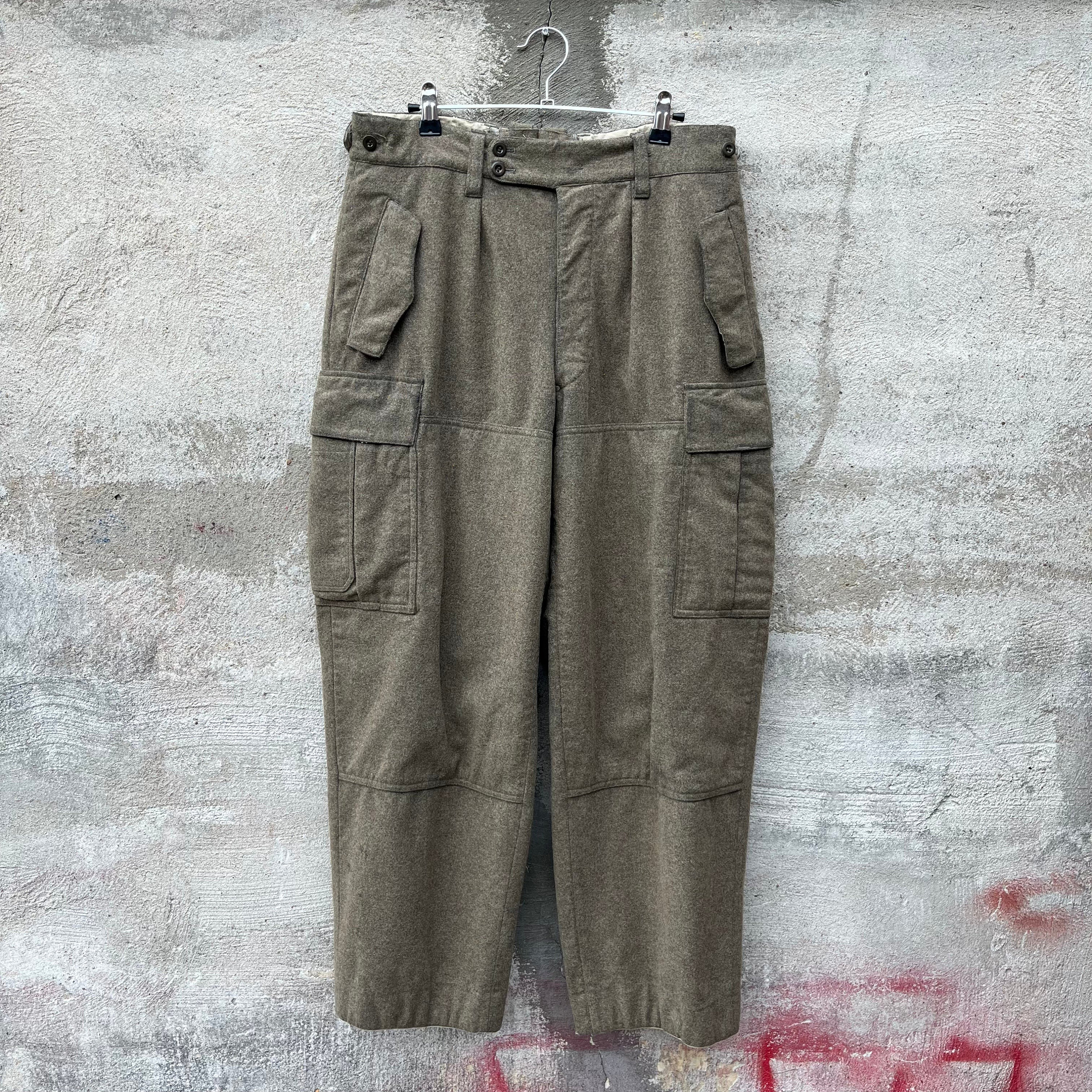 RecycledLaundryShop 60's German Military Wool Cargo Field Pants RecycledLaundryShop 60's German Military Wool Cargo Field Pants