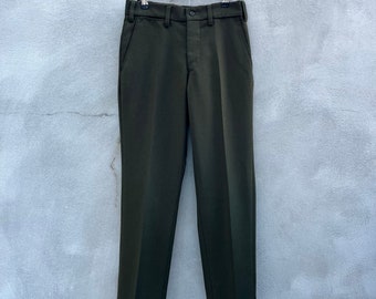 70's Military Dark Green Wool Field Pants