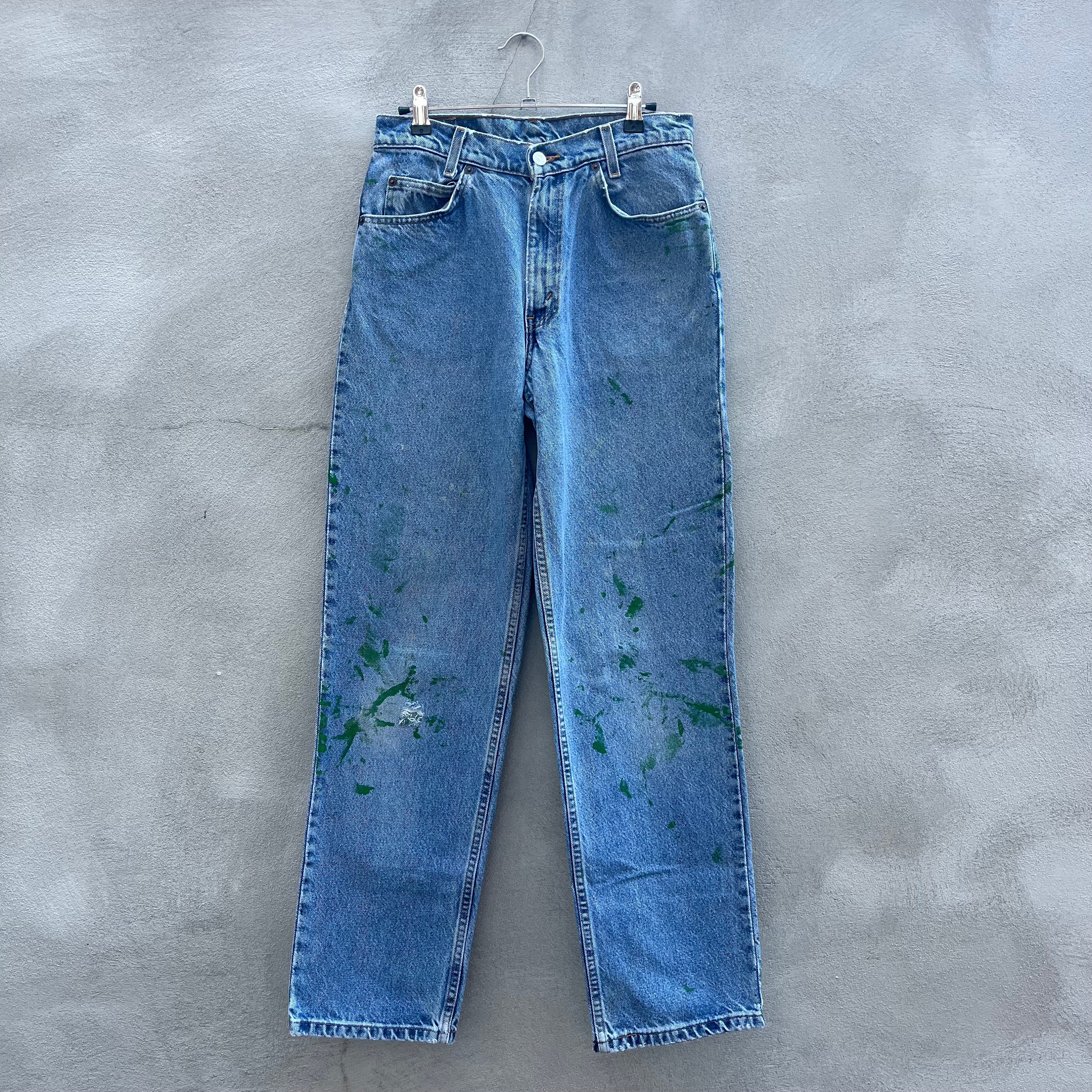 90s Painted Jeans - Etsy