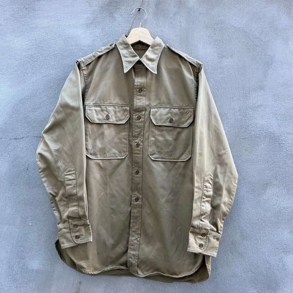 48’ Military Khaki Button Down - image 1