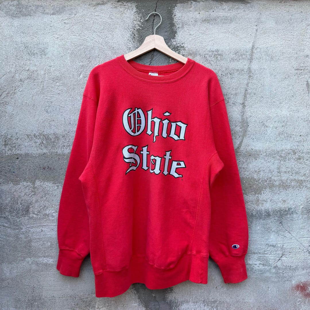 トップス 90s champion reverse weave ohio Z 90's Vintage Champion Reverse Weave Ohio State Crewneck