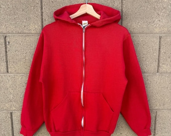 Vintage 90s Red Russell Athletic Zip Hoodie Made in USA - Etsy UK