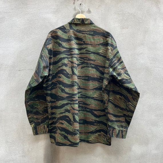 80’s Military Style Tiger Camo Button Down - Gem