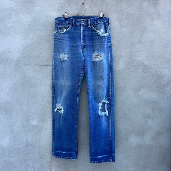 80’s Vintage Lee Riders Ripped Jeans - image 1