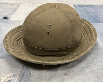 ☆40s Daisy Mae Hat ☆ NOS Original Vtg 1942 WWII WAC HBT Green Daisy Mae Hat