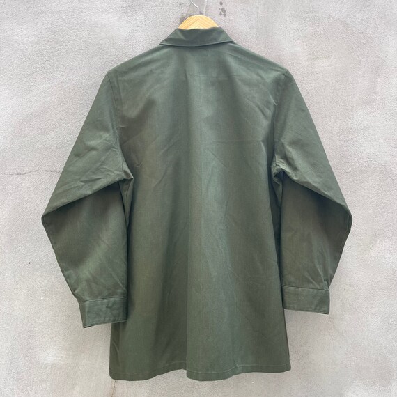 80s USN Seabees Fatigue Button Down Shirt - image 5