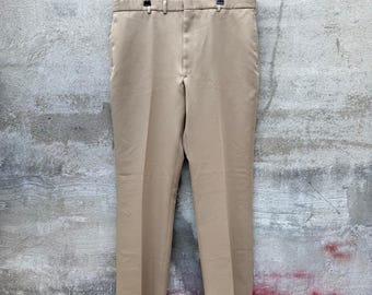 1960s US Army Military Cotton Twill Khaki Work Pants | Vintage