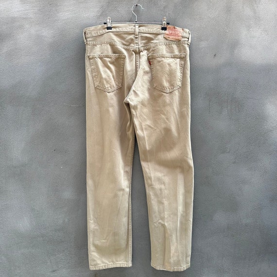 Vintage Levi's 501 Tan Denim Jeans - image 2