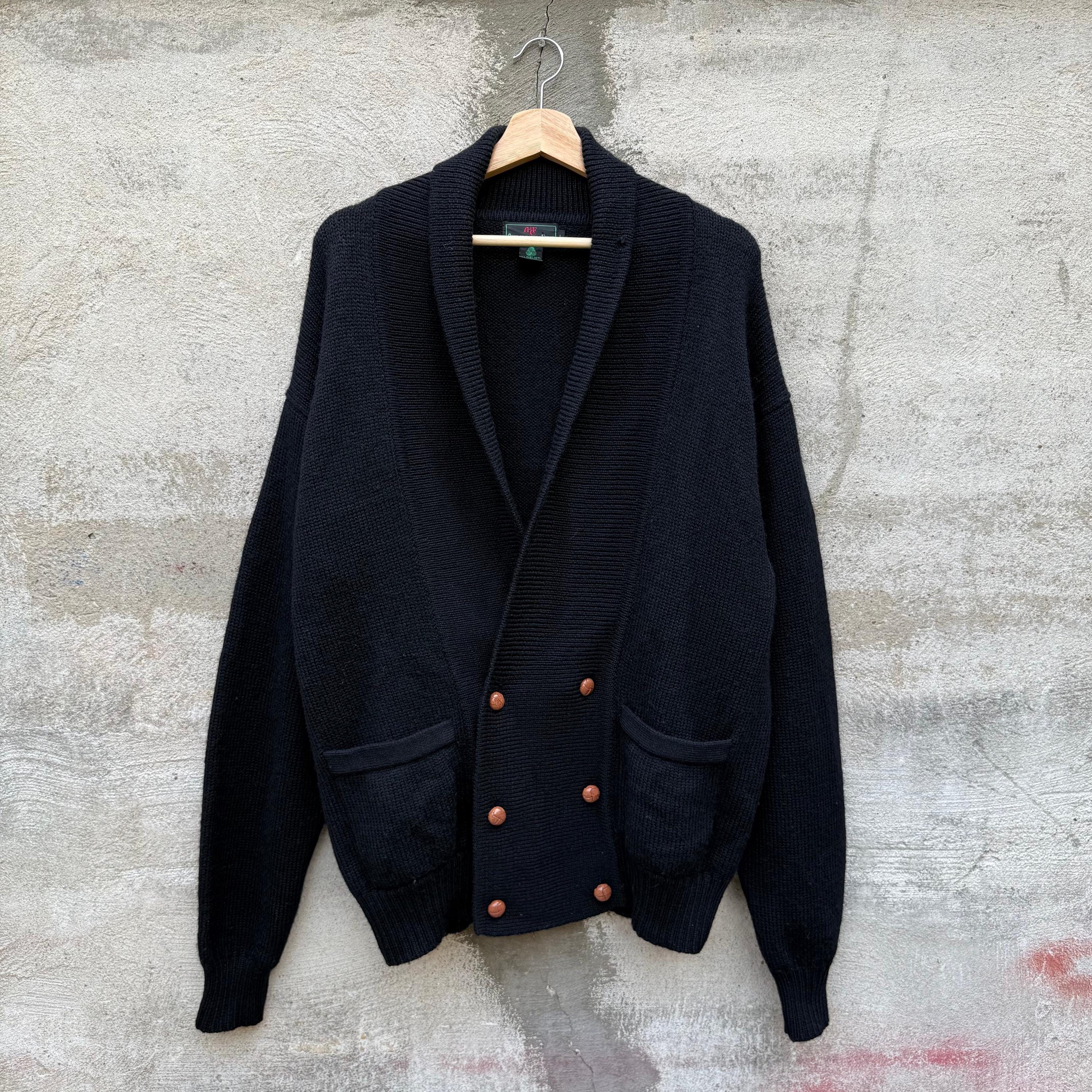 1980's Vintage Abercrombie & Fitch Double Breasted Woven Cardigan