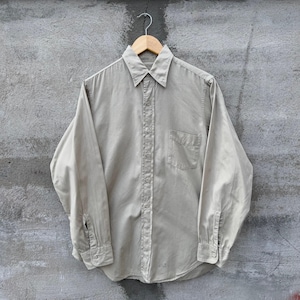 40&#39;s US Military Tan Khaki Button Down Shirt