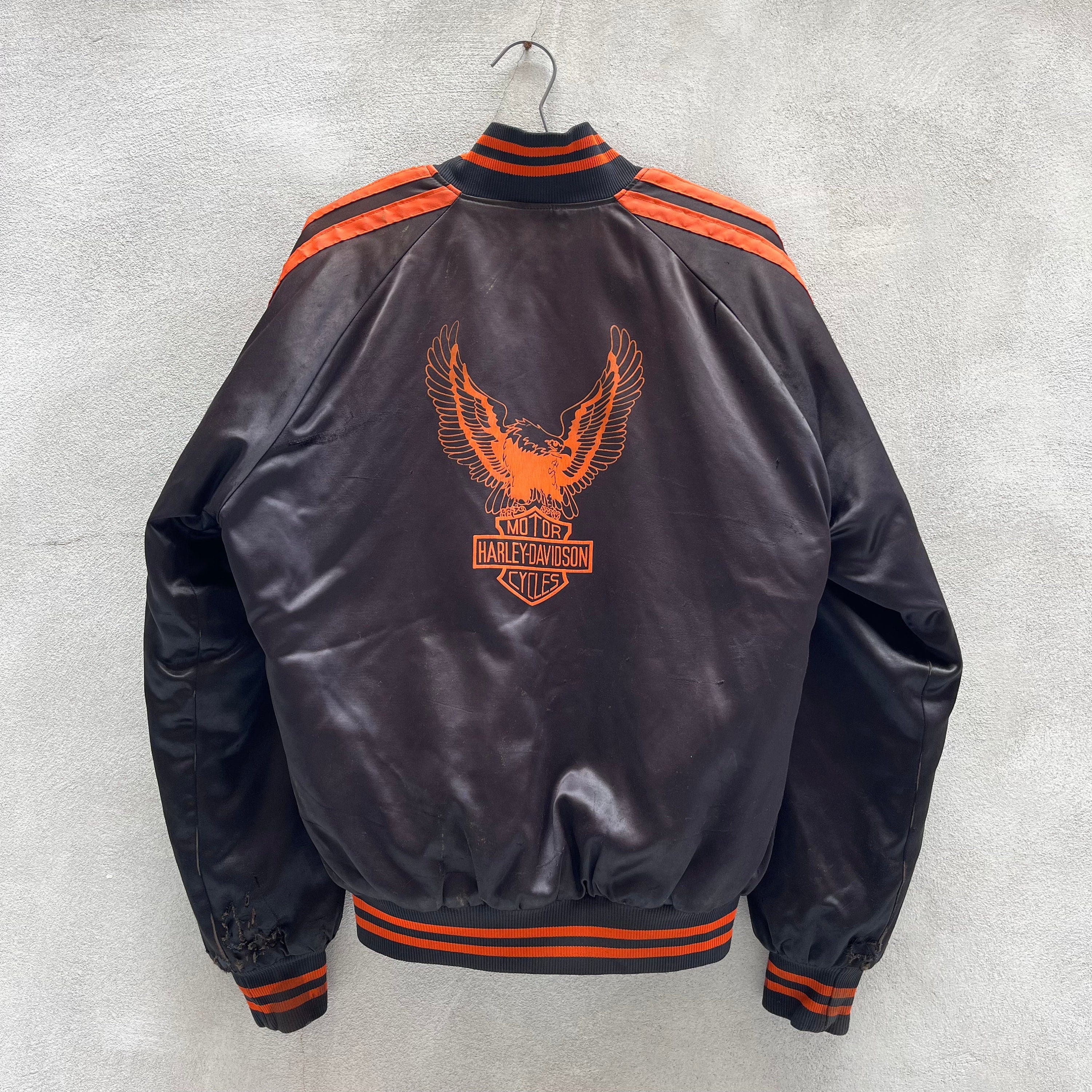 80's Harley Davidson Satin Jacket - Etsy 80's Harley Davidson Satin Jacket - Etsy