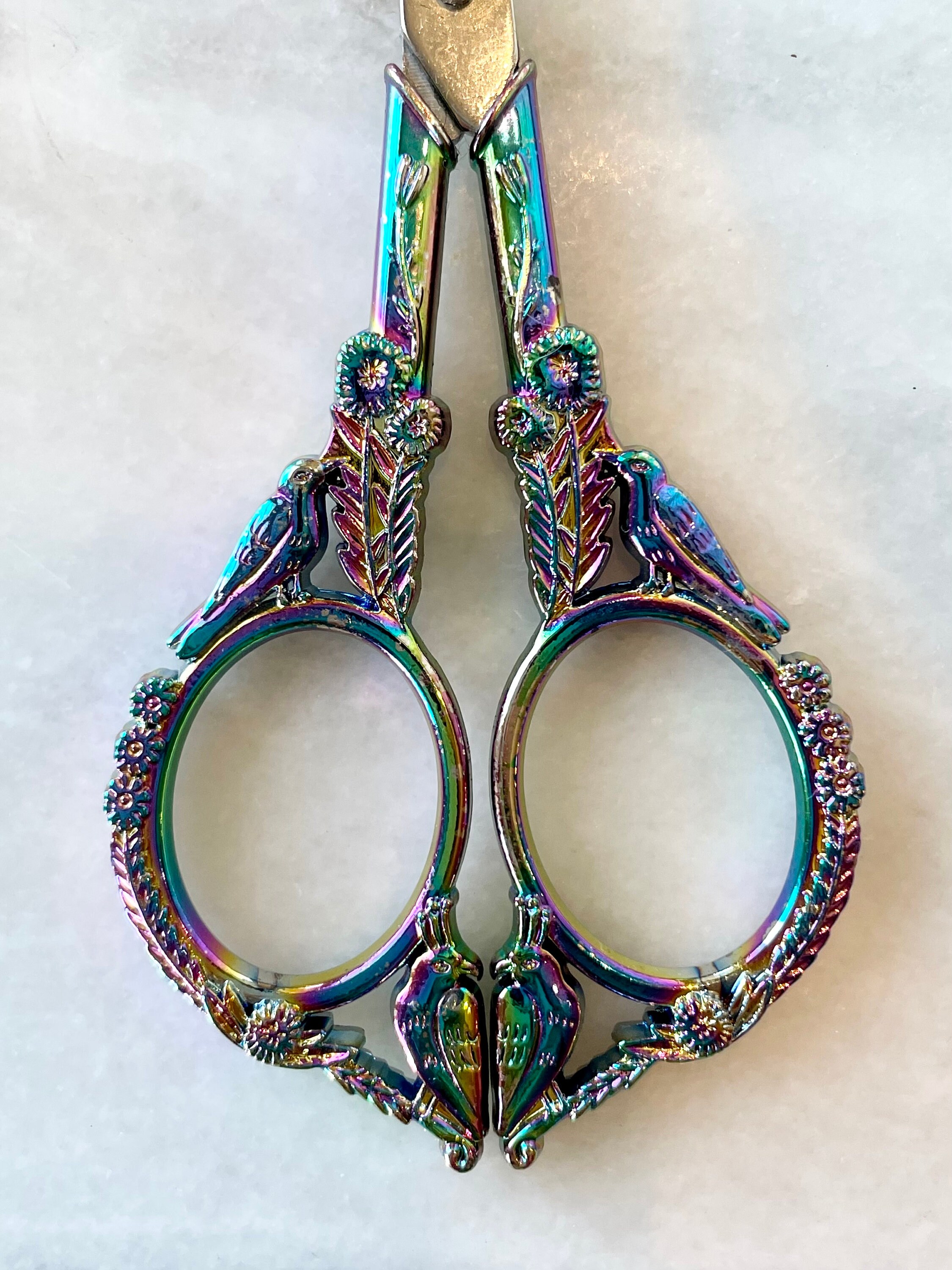 Rainbow Embroidery Scissors Bird Embroidery Scissors Cross Etsy