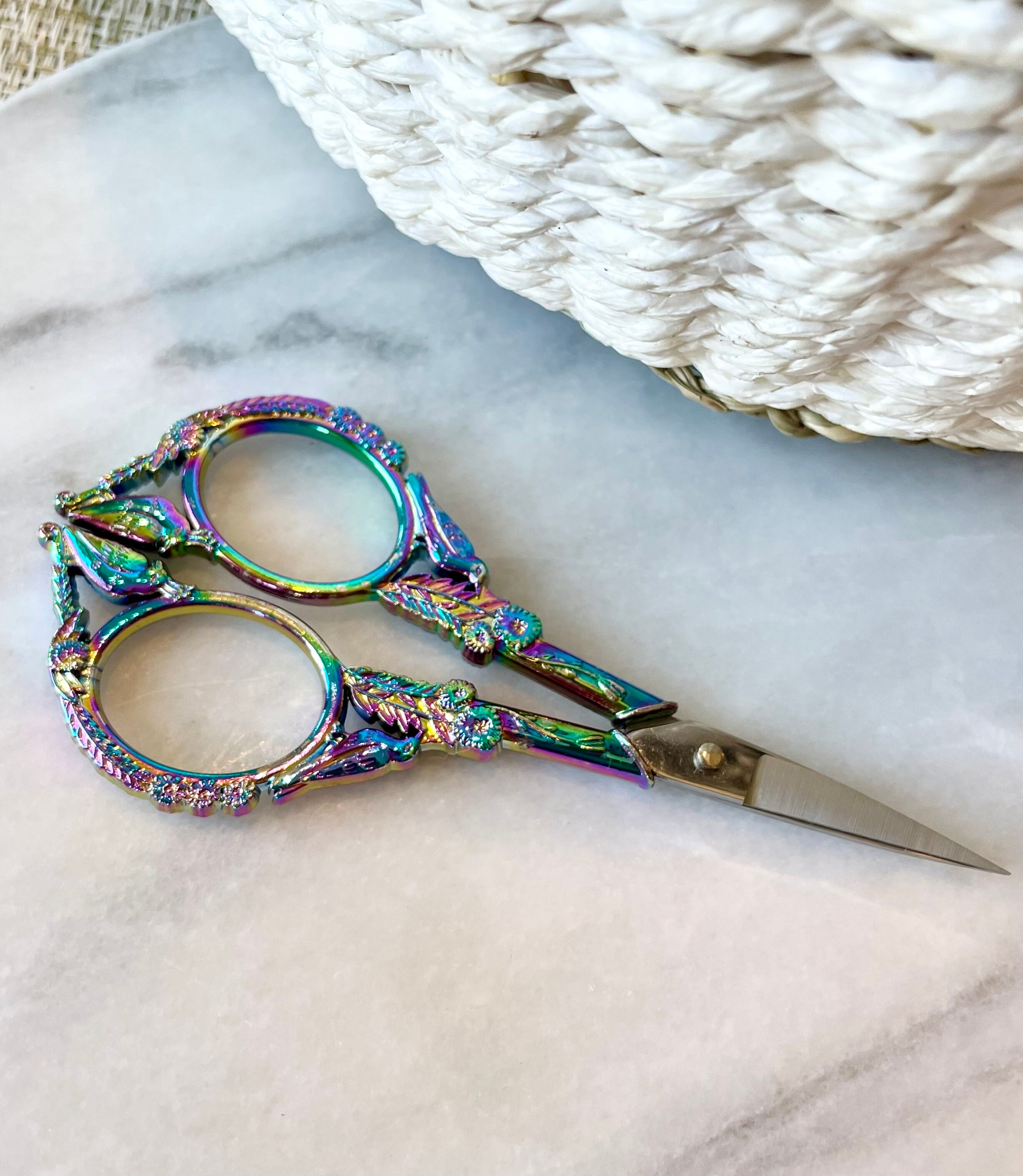 Rainbow Embroidery Scissors Bird Embroidery Scissors Cross Etsy