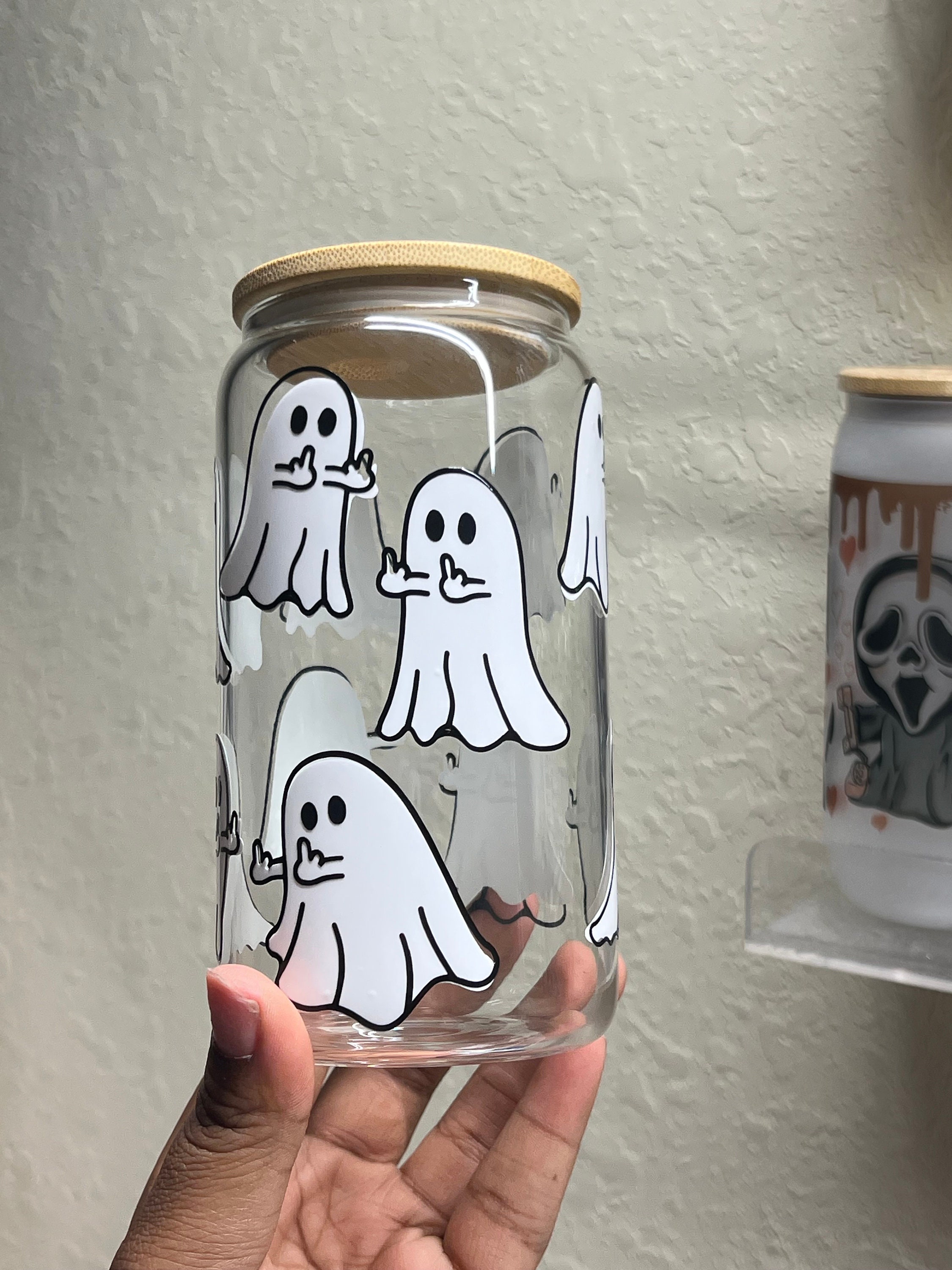 Call me Ghost Glass Cup – Blue Lavender Studios