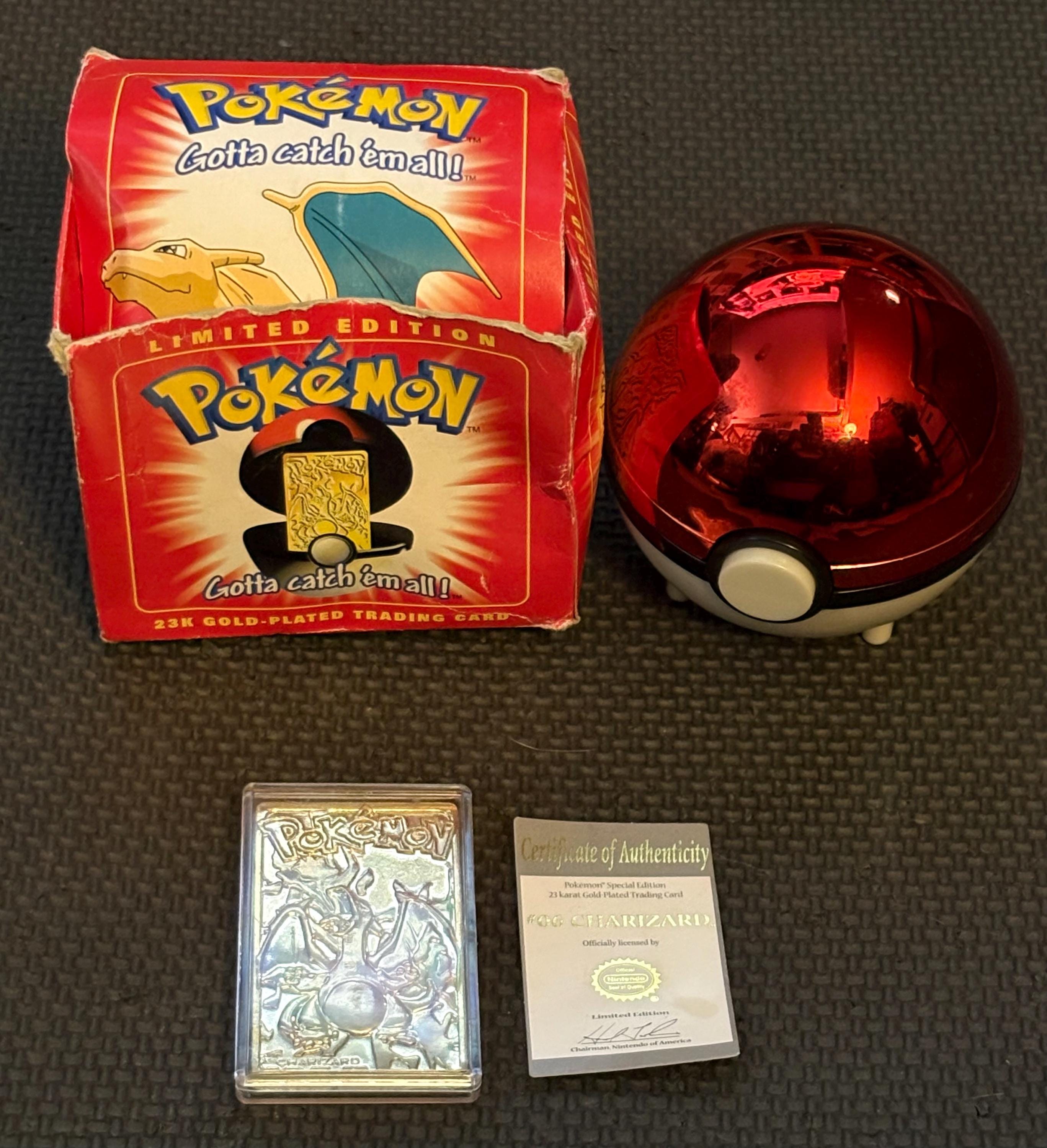 23 karat gold plated pokemon card charizard Vintage Pokmon 23K Gold-Plated  Burger King Promo (19  GoldenFishGames Vintage 23k Gold plated Charizard