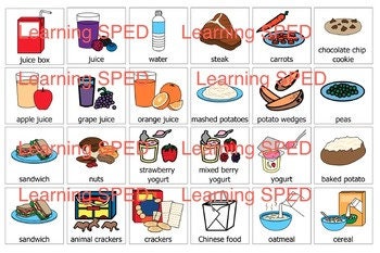 Food Pecs PEC Symbols 144 Symbol Lot Special Education Communication ...