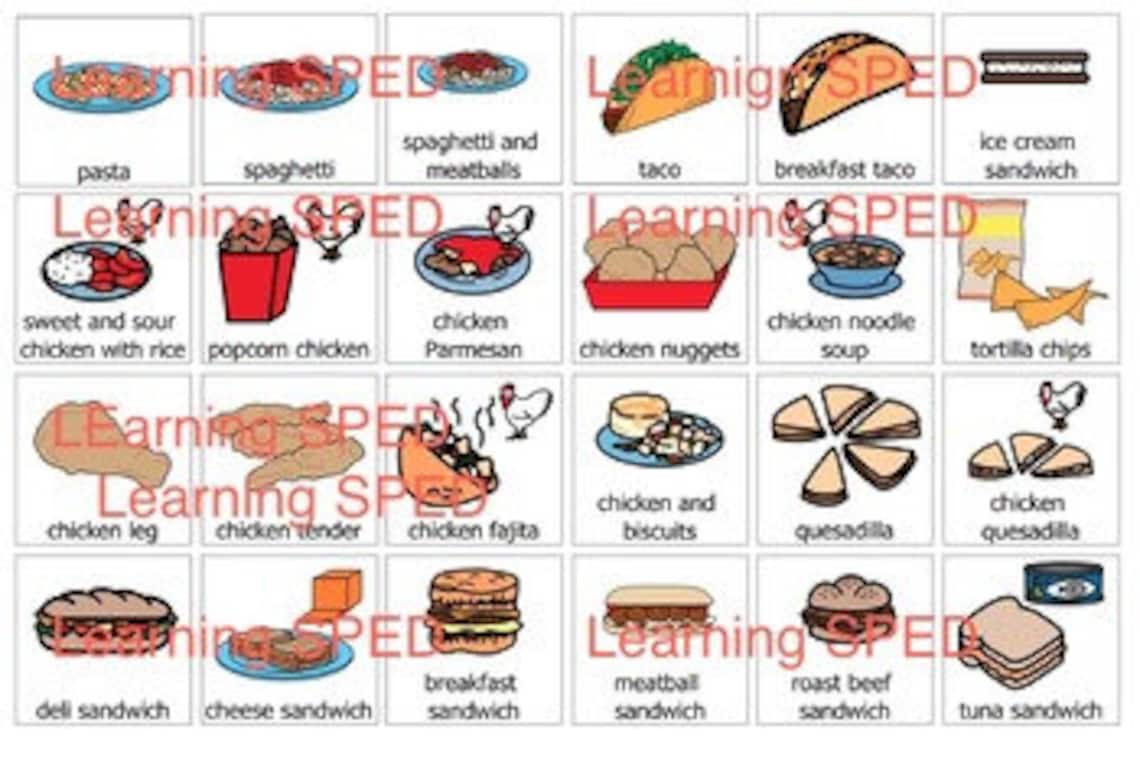 Food Pecs PEC Symbols 144 Symbol Lot Special (Download Now) Etsy