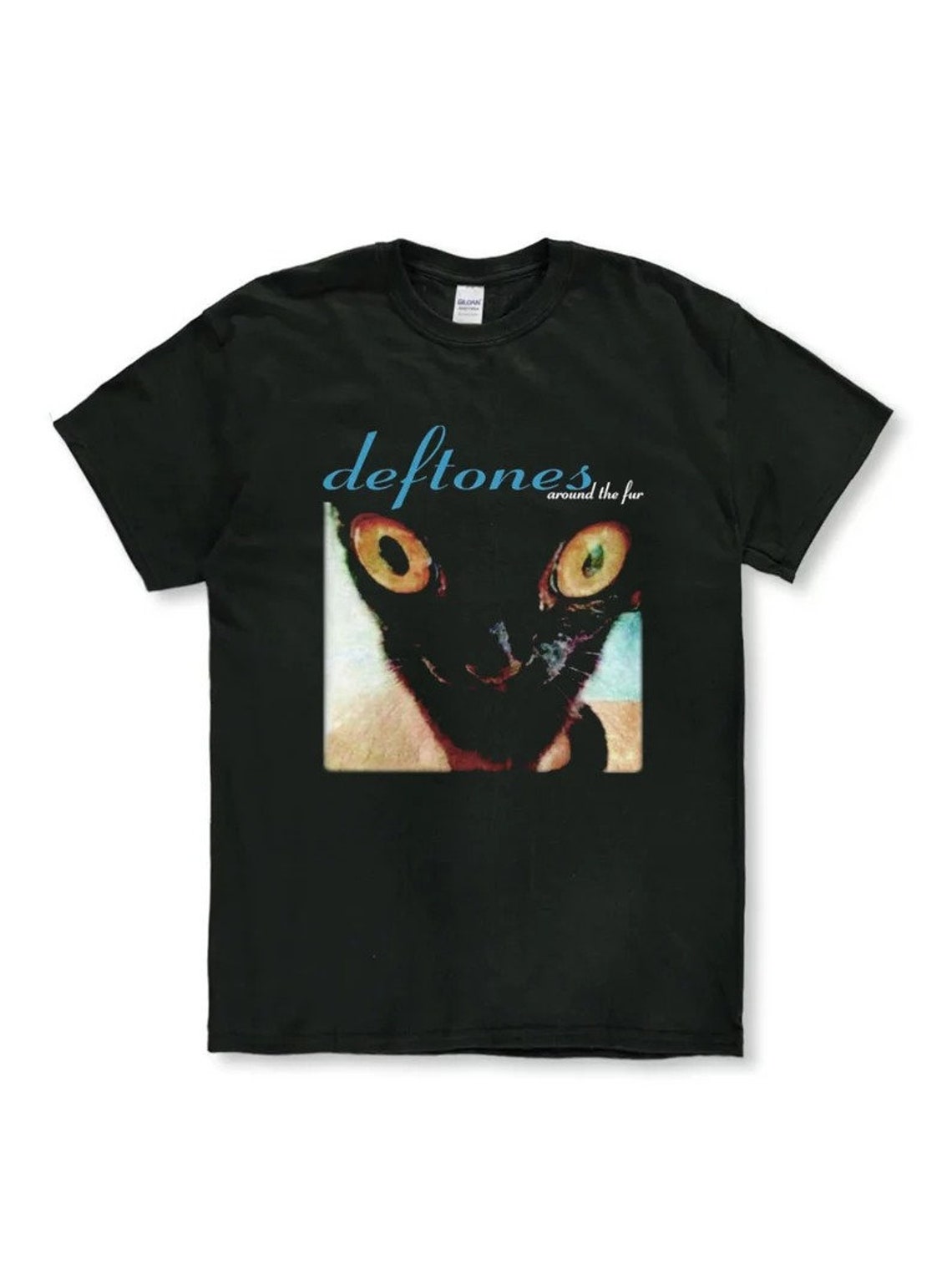 Vintage Style Deftones Around the Fur Cat Tshirt Etsy