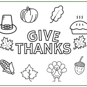 Thanksgiving Color Sheet