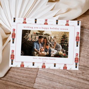 Nutcracker Christmas Photo Card Template for The Nutcracker Picture Holiday Card Template | HAWTHORNE Collection
