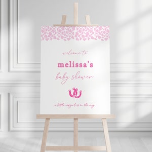 Little Cowgirl Baby Shower Welcome Sign Template | LORETTA Collection