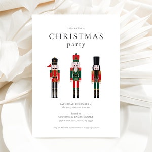 Nutcracker Christmas Party Invitation Template | ASHER Collection