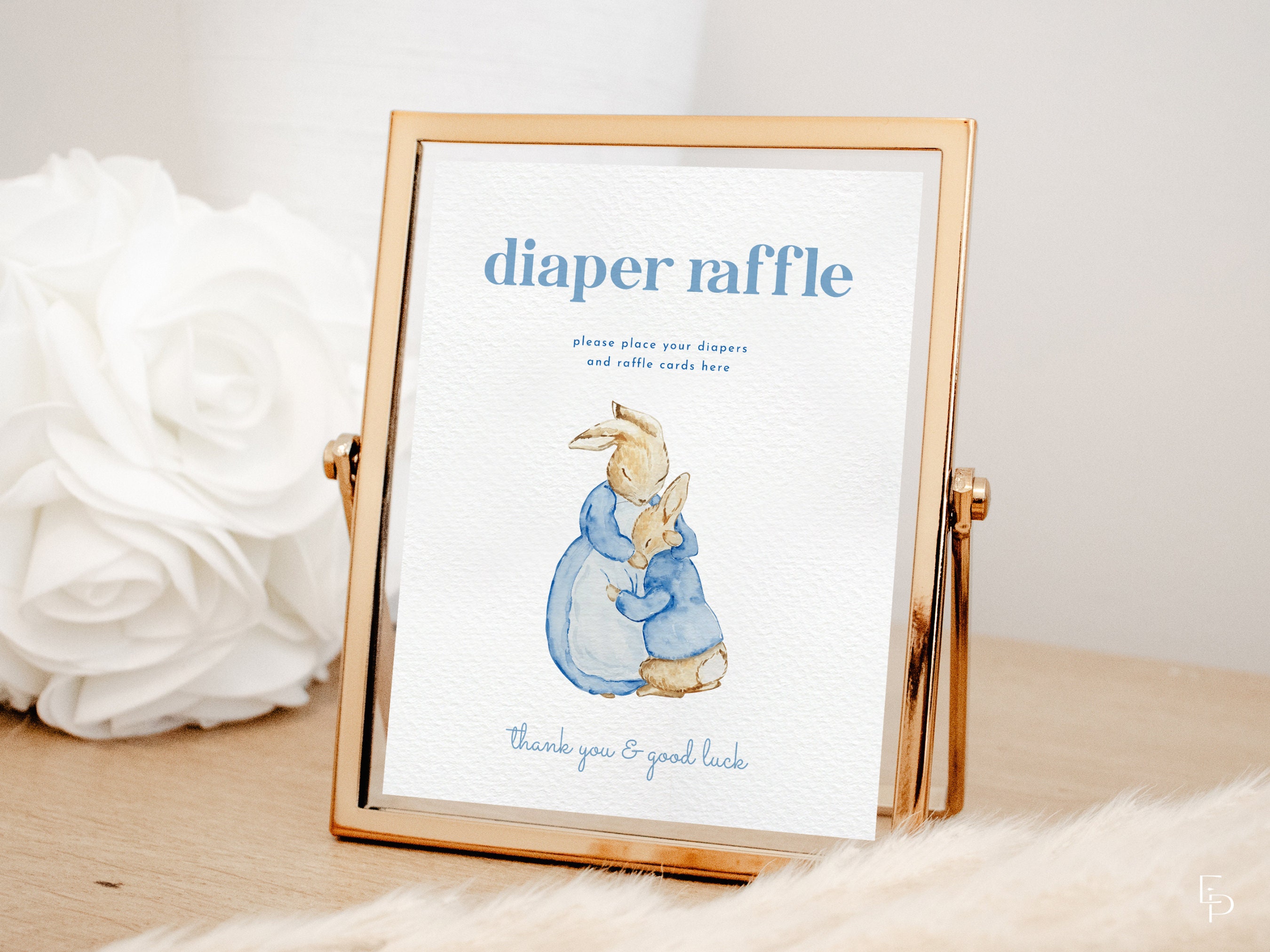 Peter Rabbit Diaper Raffle Sign Peter Rabbit Diaper Raffle Baby Shower Sign Template | BEATRIX ...