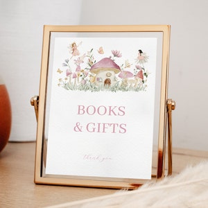 A Little Fairy Books and Gifts Baby Shower Sign Template | ELVINA Collection