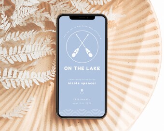 Lake Bachelorette Weekend Digital Invite Template | LOCKLYN Collection