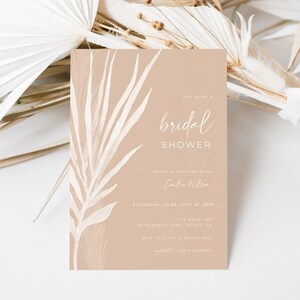 Neutral Boho Bridal Shower Invitation Template | EISLEY Collection