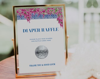 Mamma Mia Baby Diaper Raffle Baby Shower Sign Template | DELIA Collection