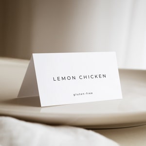 Modern Minimalist Buffet Card Template | MORGAN Collection