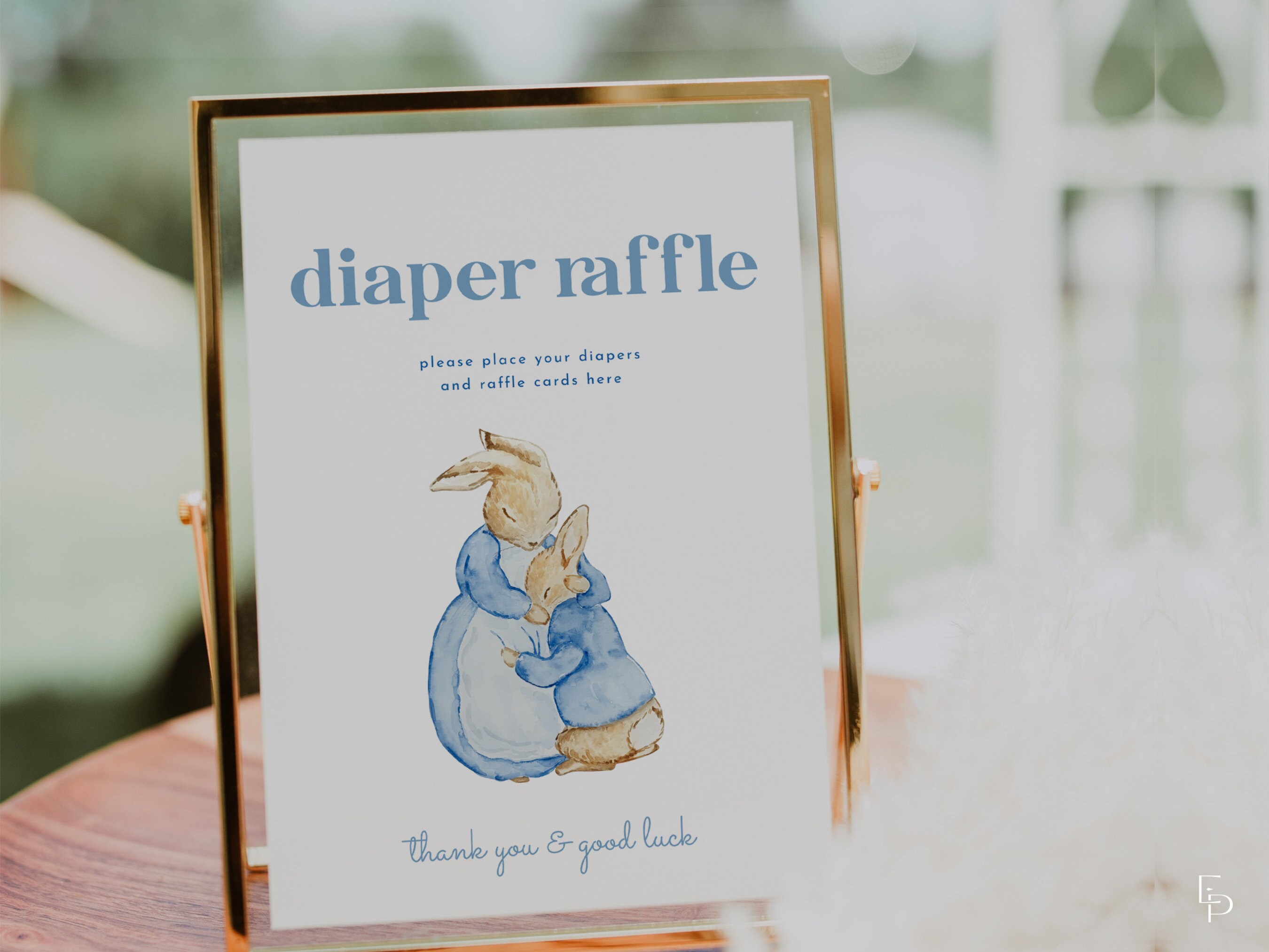 Peter Rabbit Diaper Raffle Sign Peter Rabbit Diaper Raffle Baby Shower Sign Template | BEATRIX ...