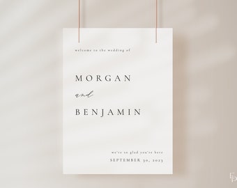 Minimalist Wedding Welcome Sign Template | BLAKE Collection