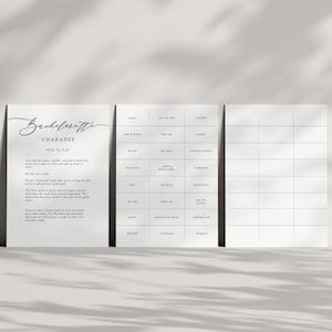 Modern Minimalist Bachelorette Party Dirty Charades Game Printable Template | MAEVE Bachelorette